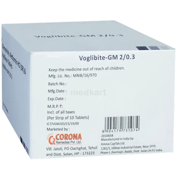 voglibite gm 2/0.3mg tablet 10's